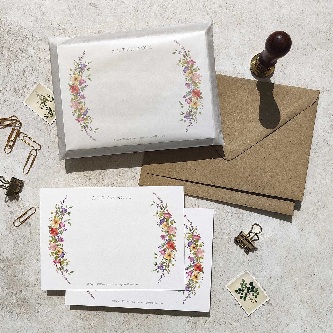 Delicate Wildflower Notelet Gift Set