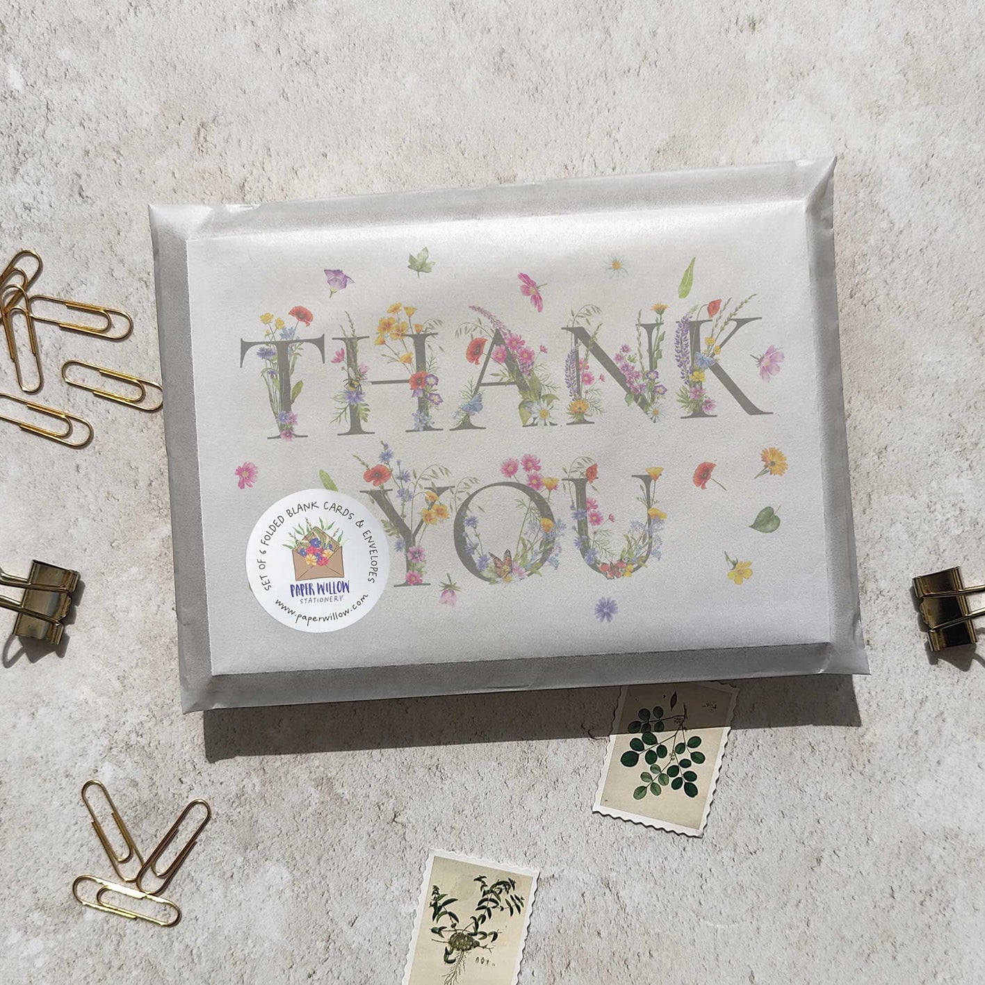 Wildflower Letters Thank You Cards