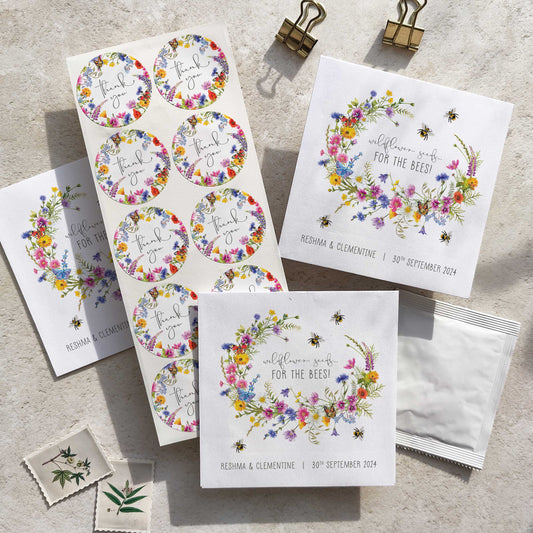 Wildflower Meadow Seed Packet Favours (For the bees) (Pack of 10)