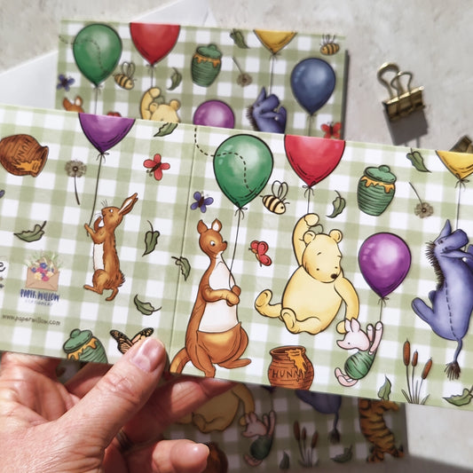 Winnie and Friends Landscape Note Cards & Envelopes