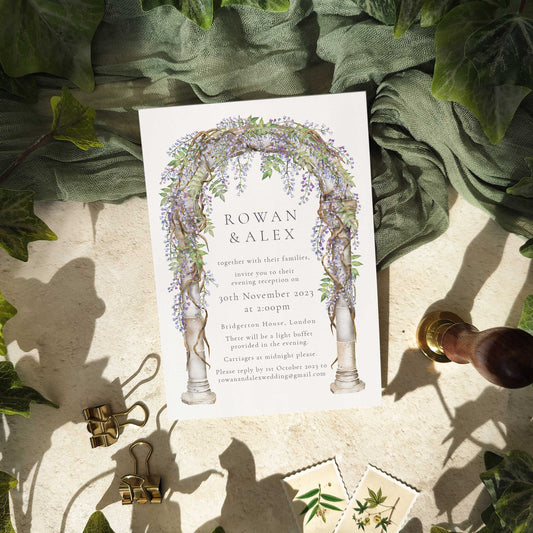 Regency Wisteria Evening Invitation