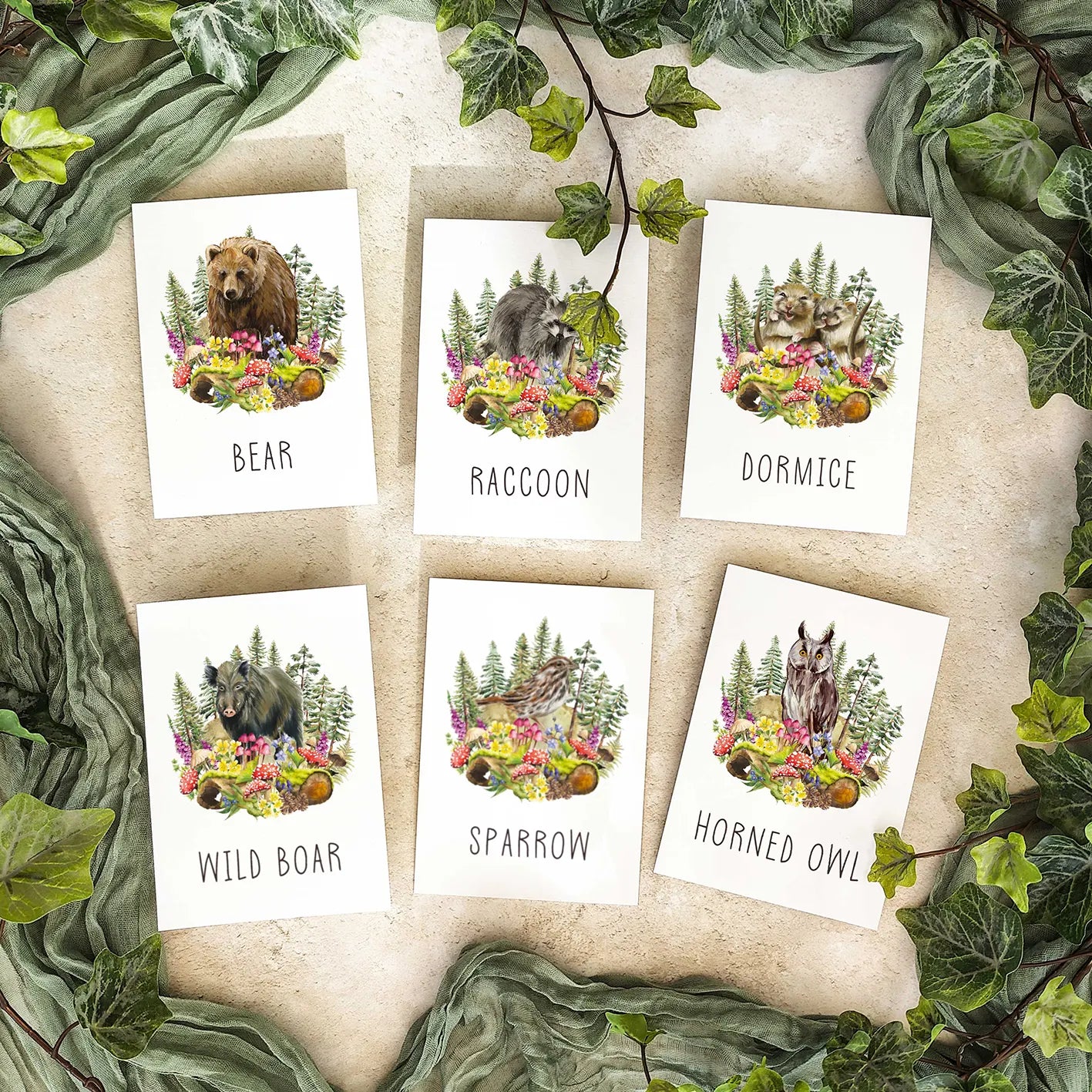Woodland Animals Table Name Cards