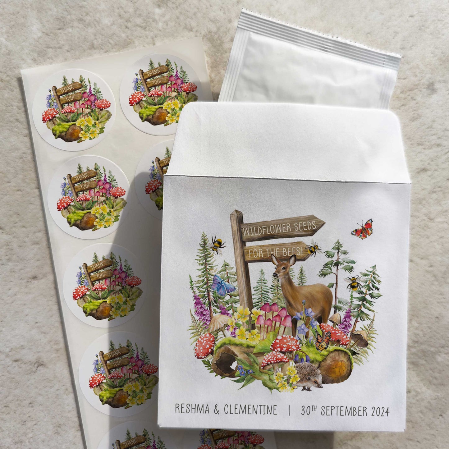 Woodland Animals Seed Packet Favours (Pack of 10)
