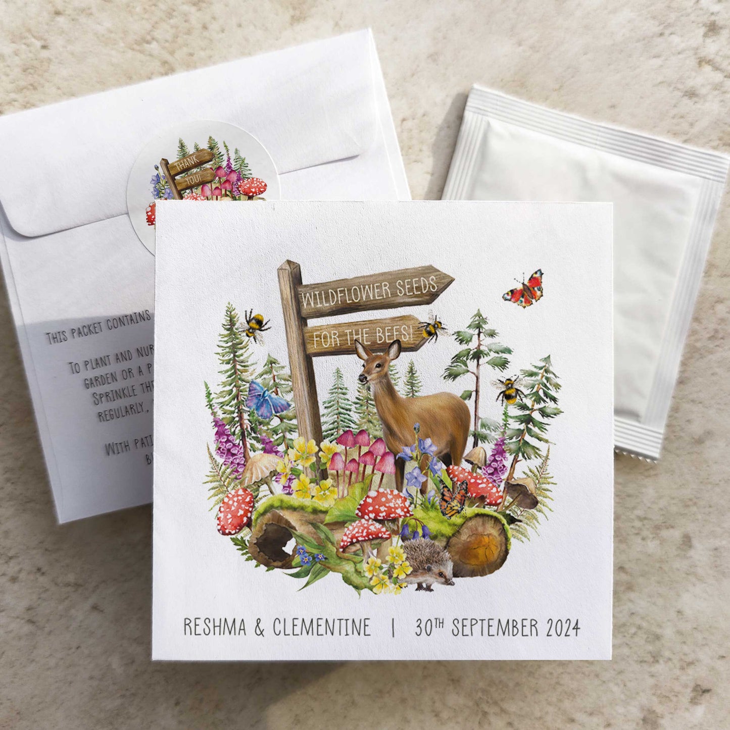 Woodland Animals Seed Packet Favours (Pack of 10)