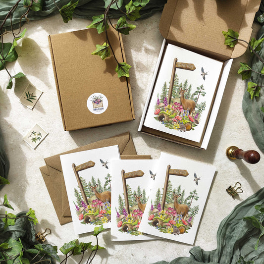 Woodland Animal Thank You Cards