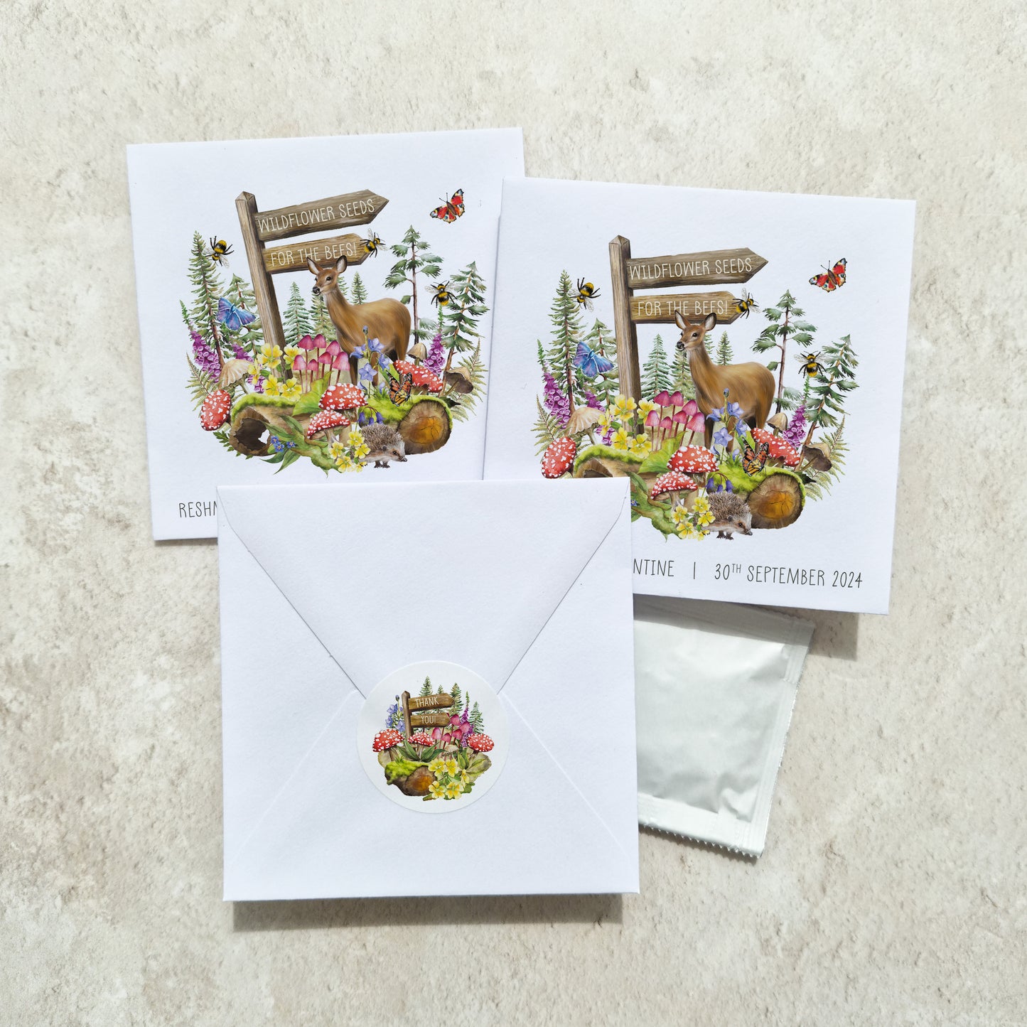 Woodland Animals Seed Packet Favours (Pack of 10)