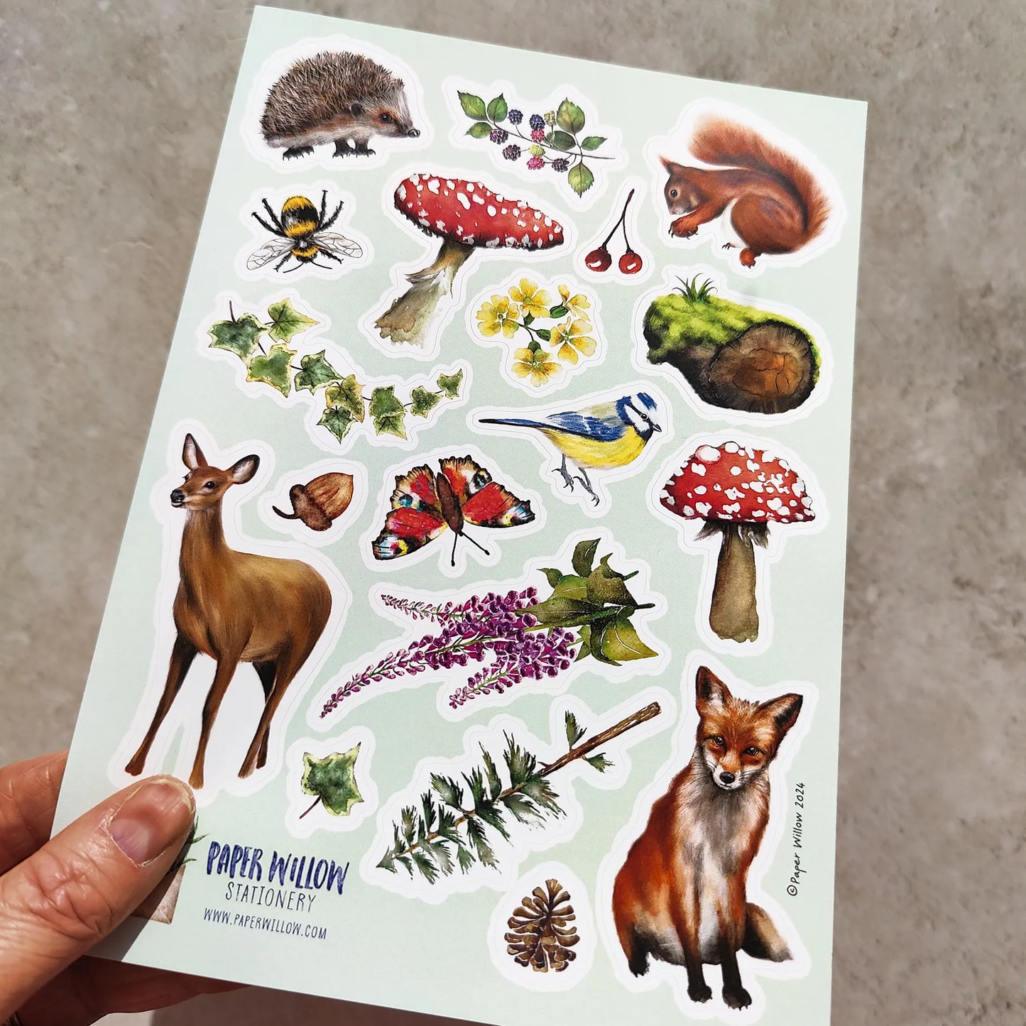 Woodland A5 Vinyl Sticker Sheet