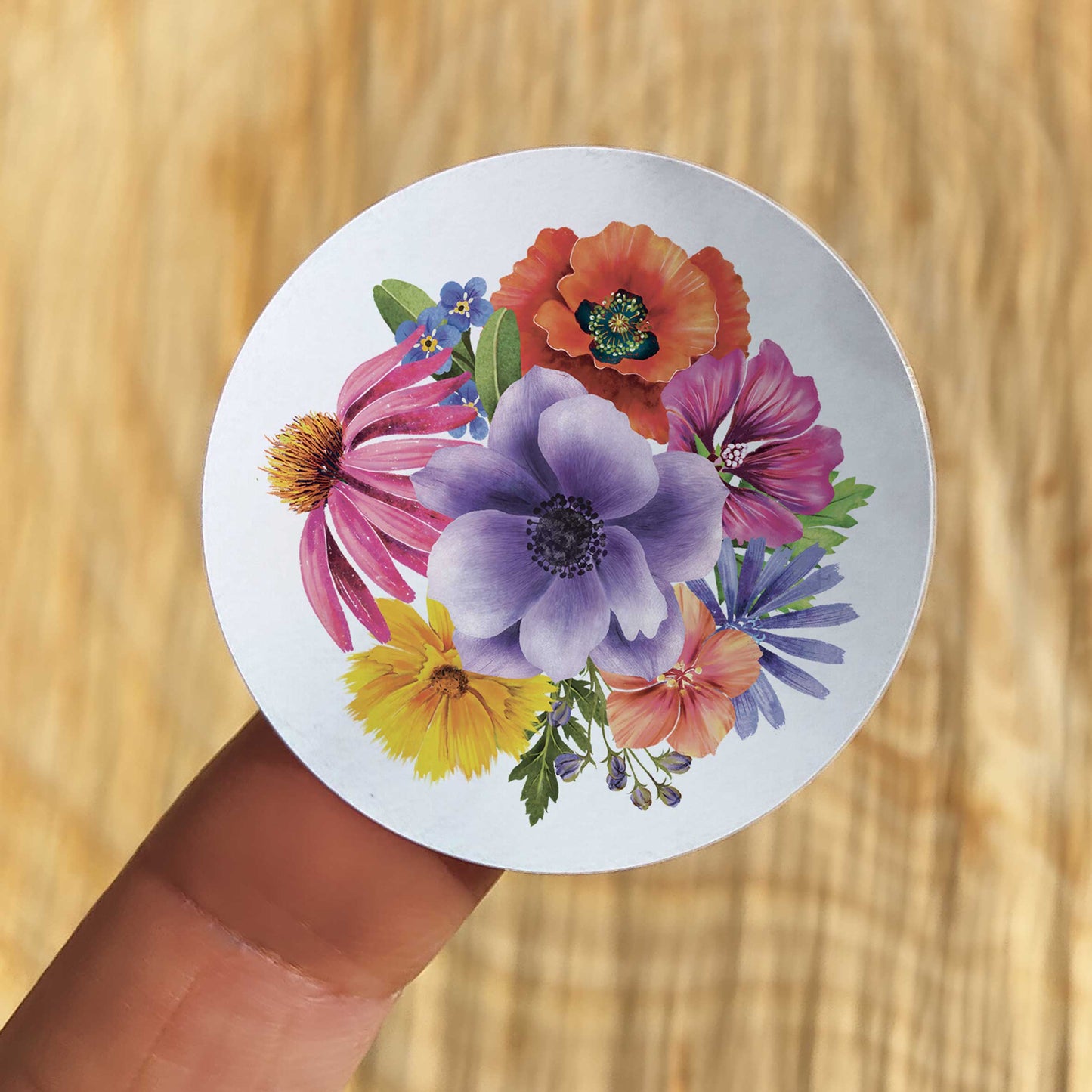 Colourful Flowers Stickers (35 stickers)