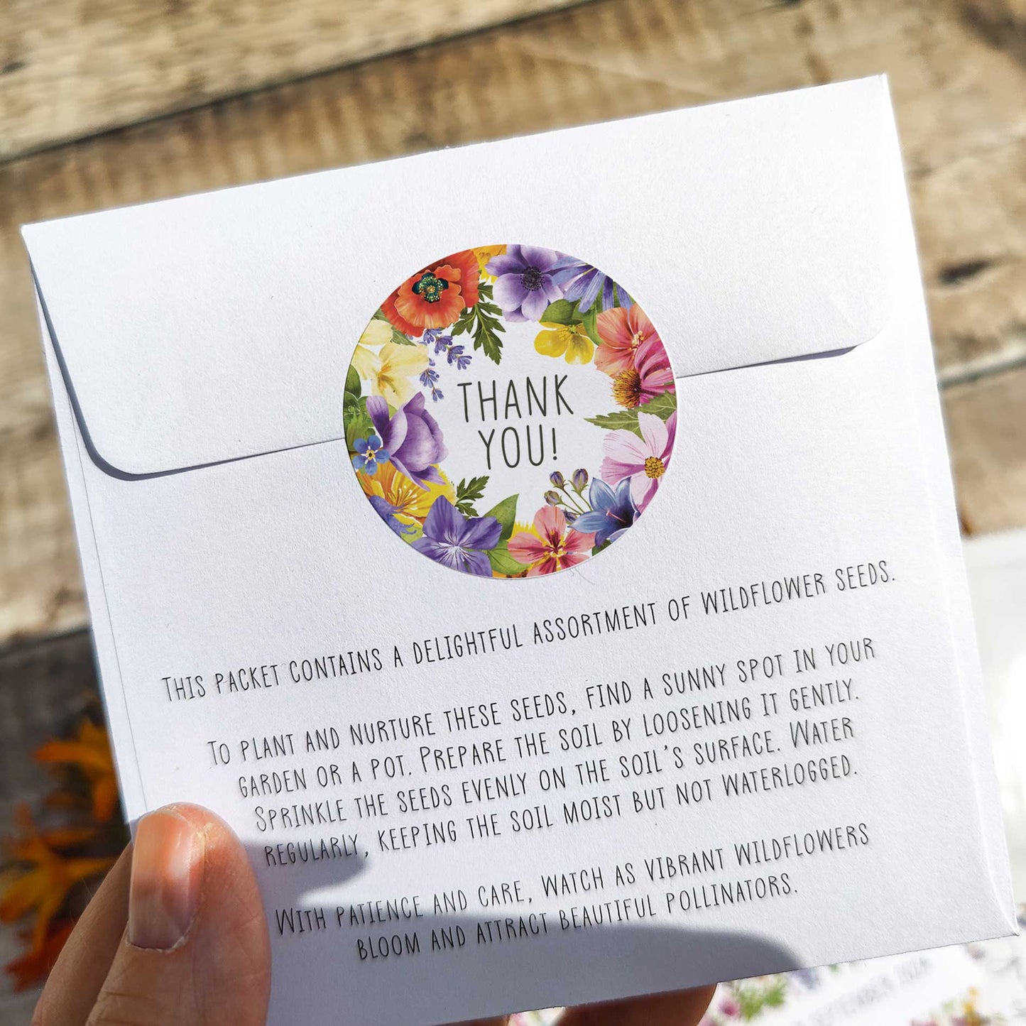 Colourful Flowers Seed Packet Favours (Pack of 10)