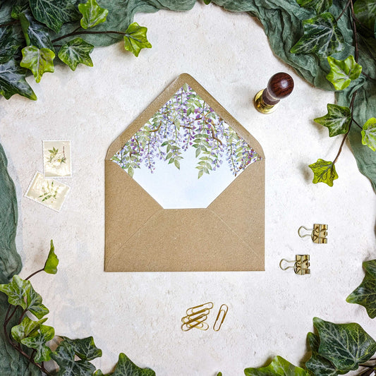 Regency Wisteria A5 Invitation