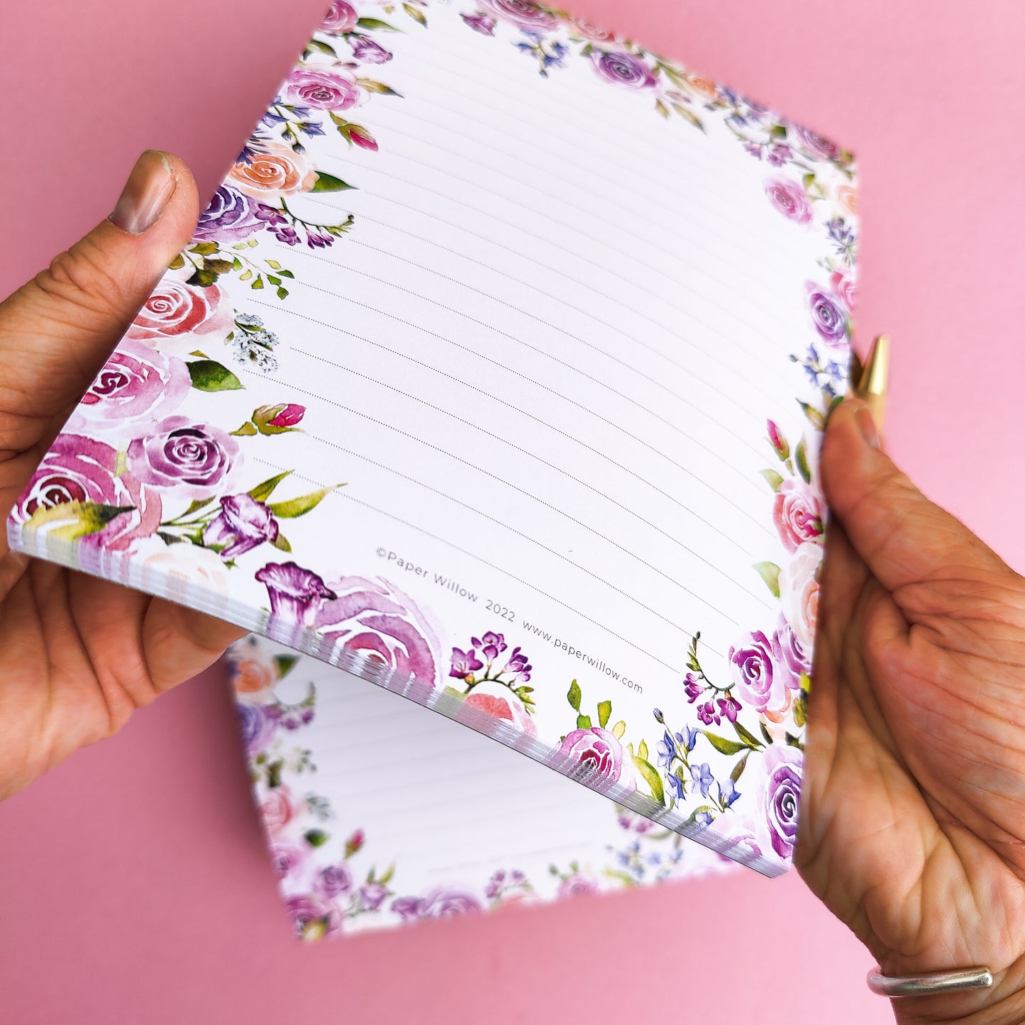 Pink Roses A5 Notepad