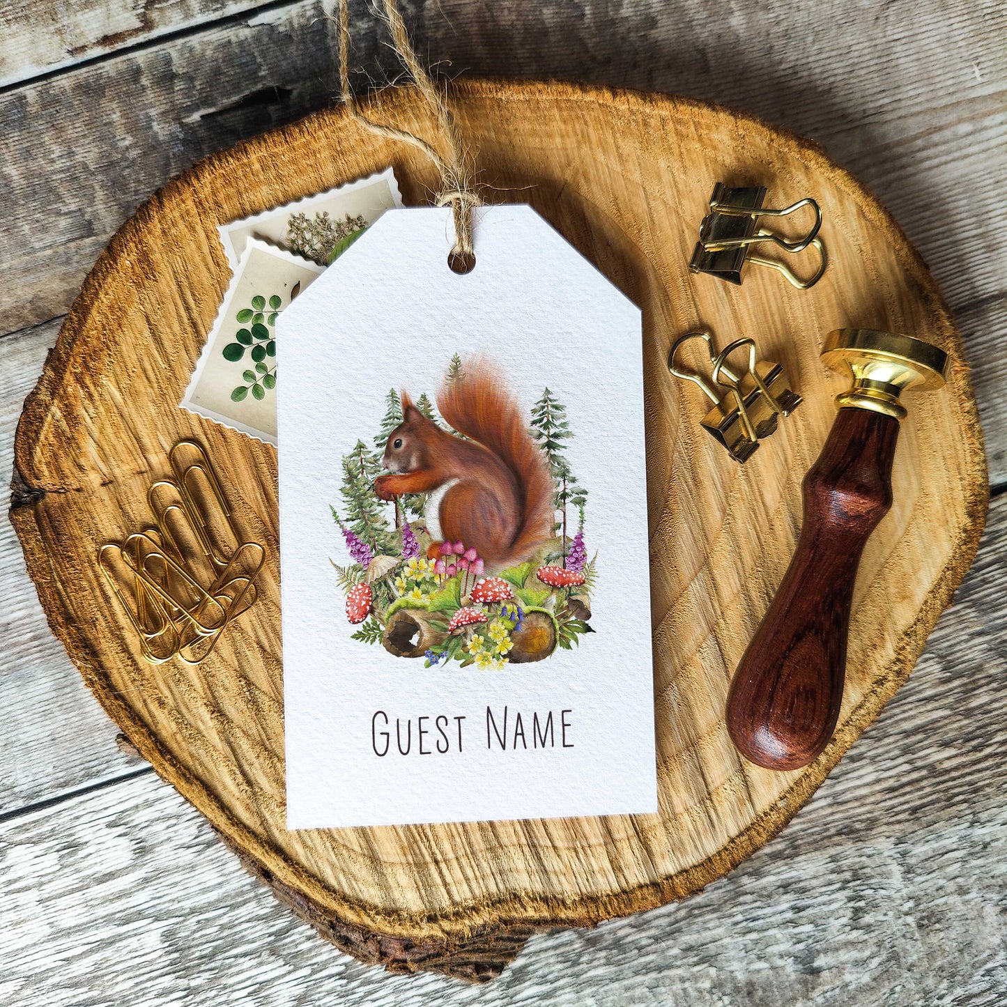 Woodland Animals Luggage Tags