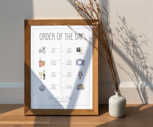 Wedding Timeline Sign