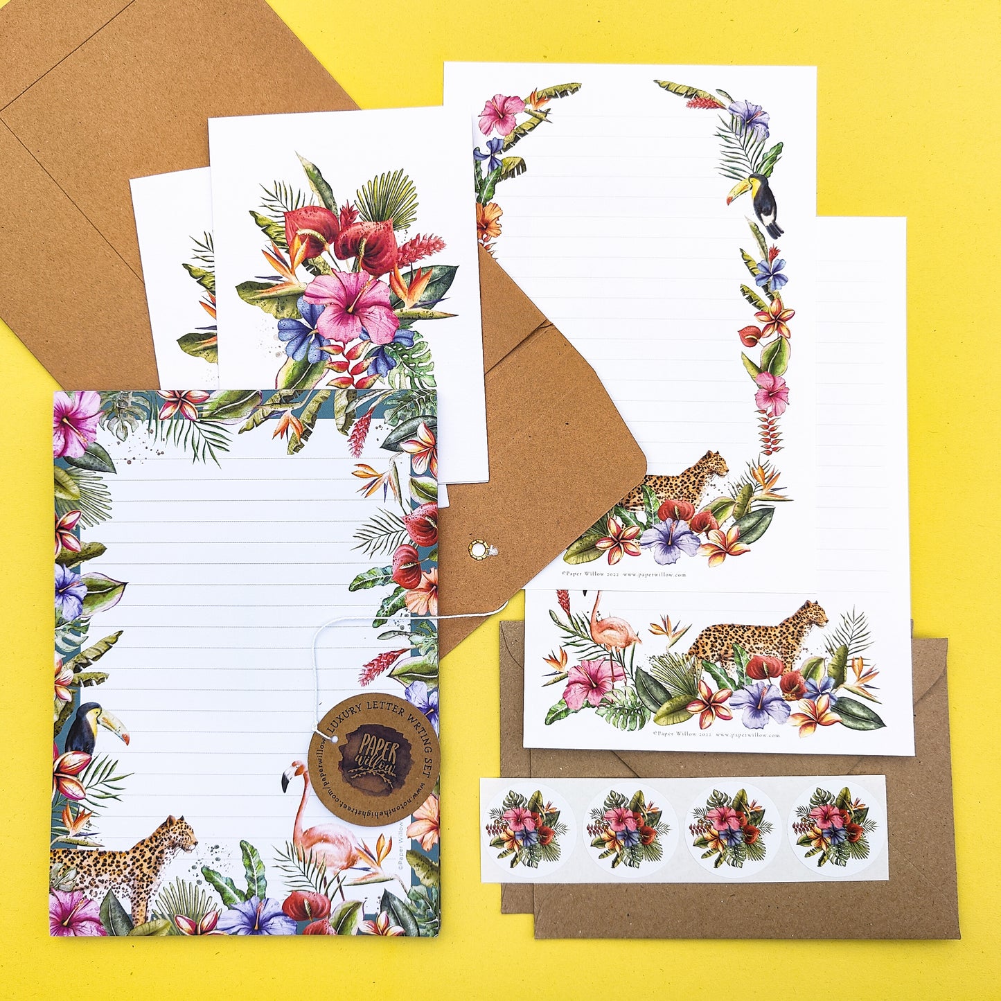Tropical Flowers Letter Writing Set