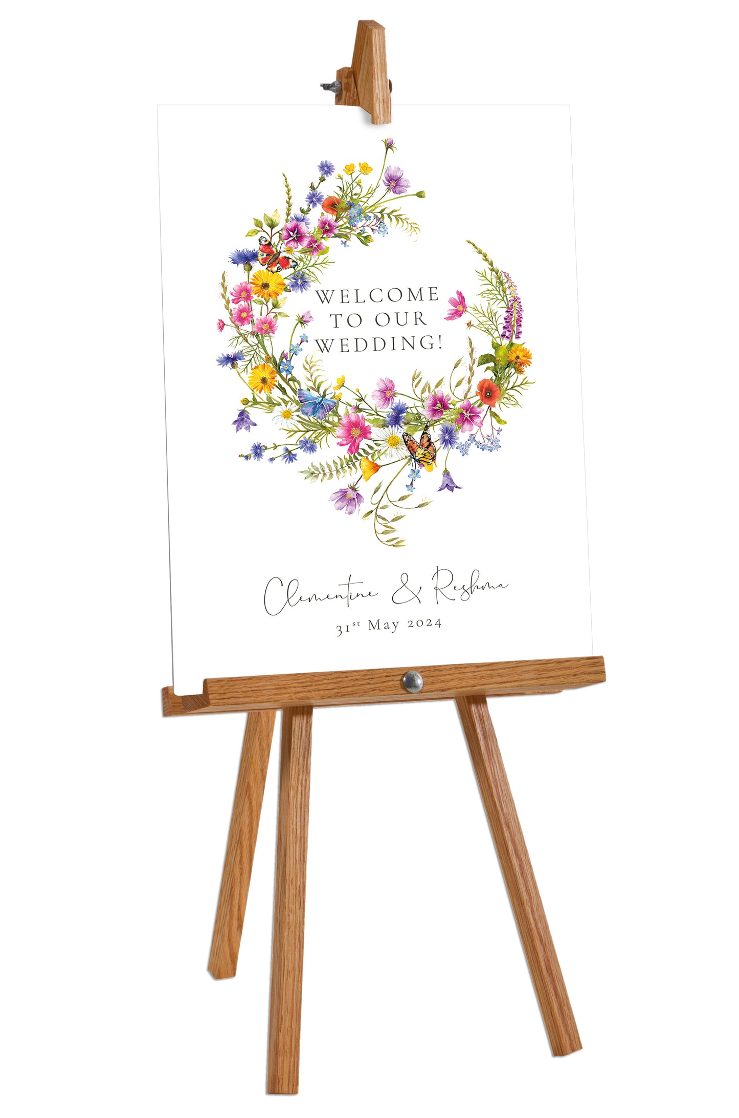 Wildflower Meadow Welcome Sign/ Wedding Timeline Board