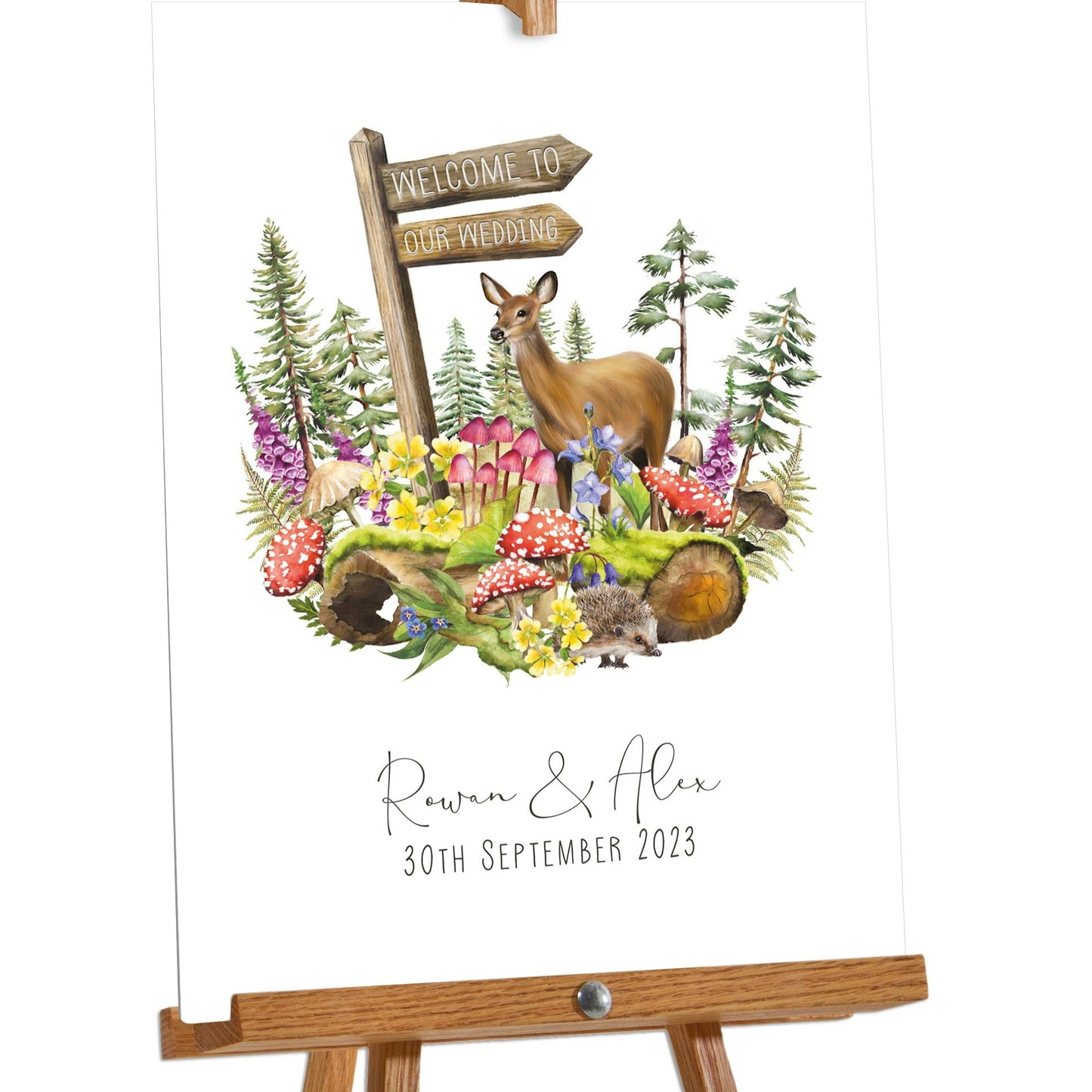 Woodland Animals Welcome Sign/ Wedding Timeline Board