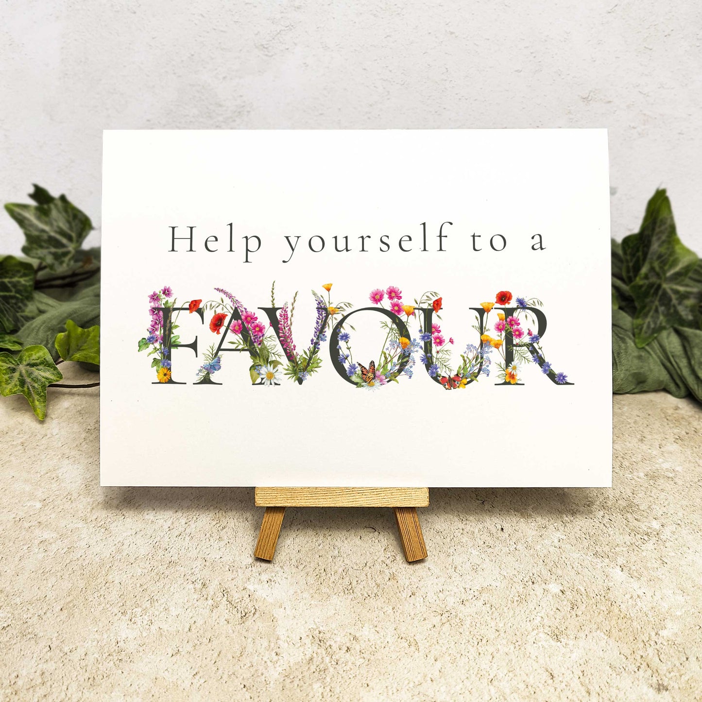 Floral Favours Sign