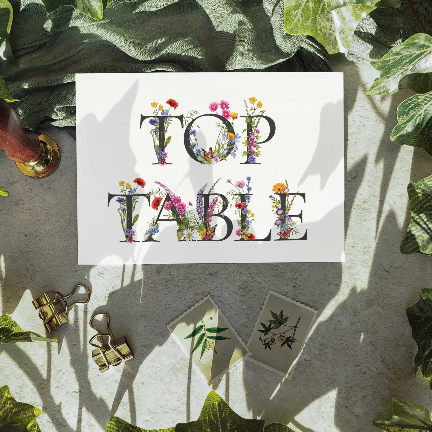 Wildflower Meadow Table Number Cards