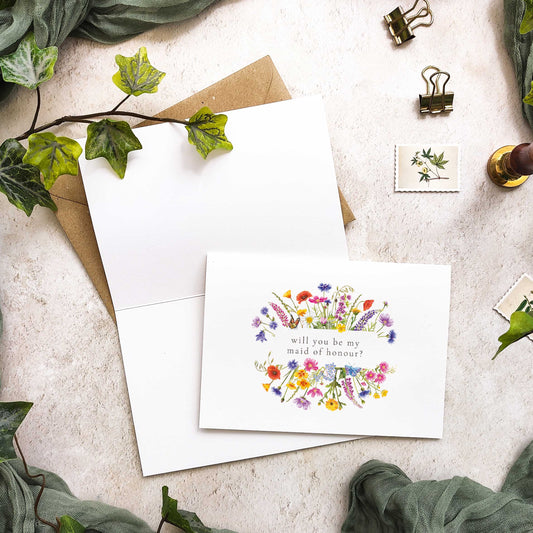 Wildflower Bridesmaid Cards