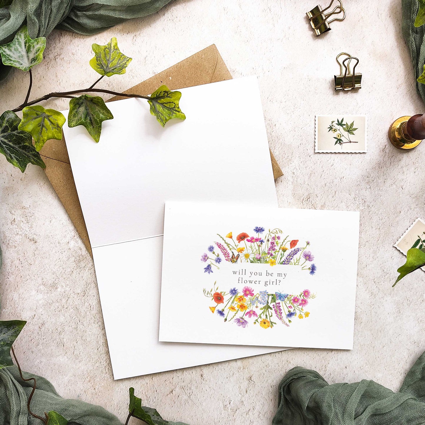 Wildflower Bridesmaid Cards