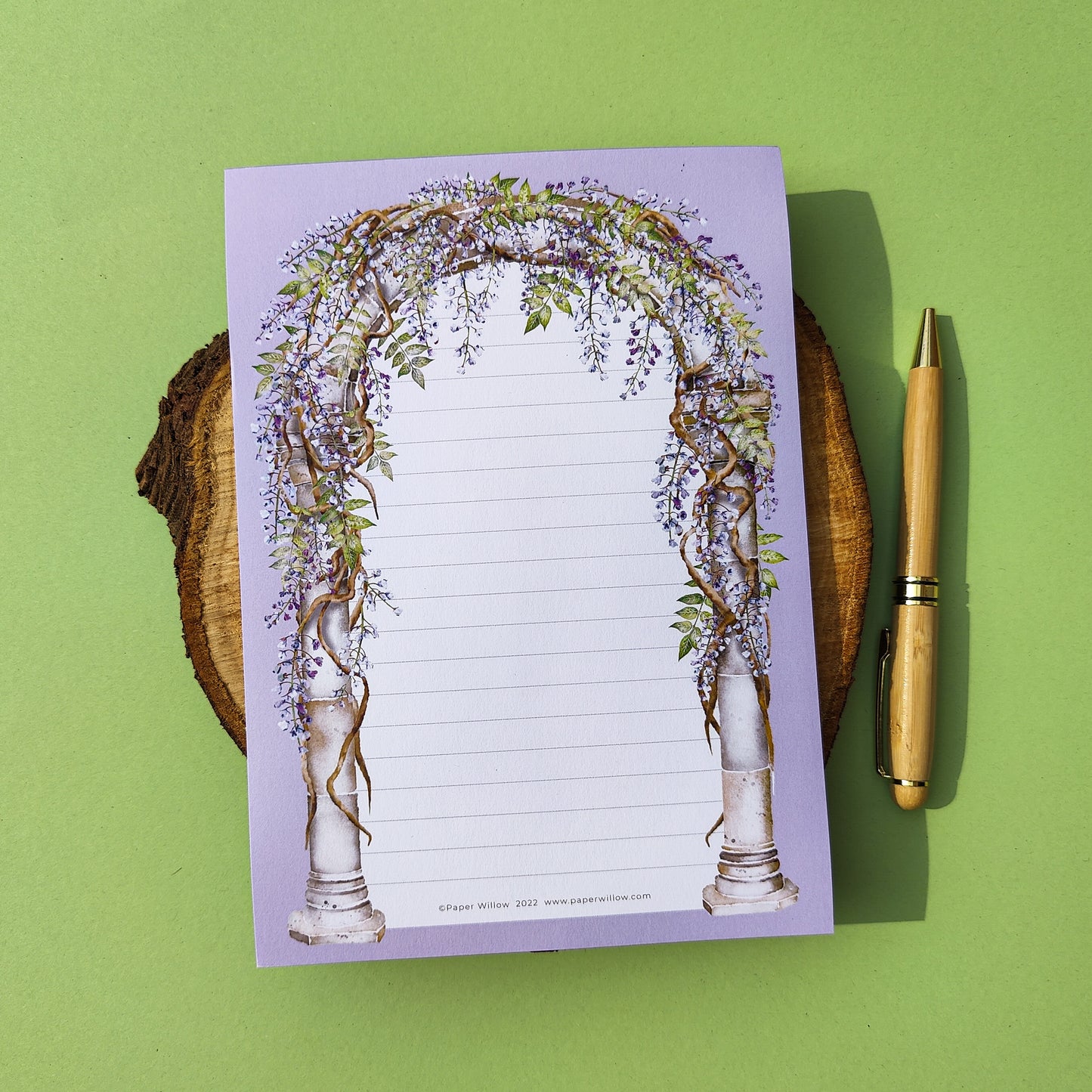 Lilac Wisteria A5 Notepad