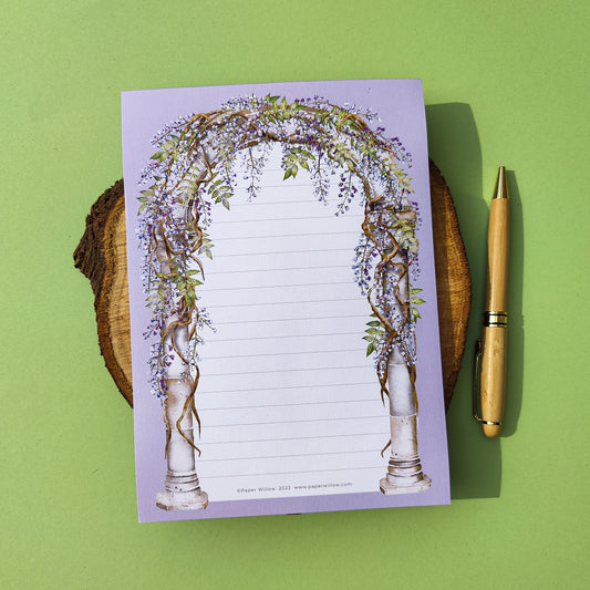 Lilac Wisteria A5 Notepad