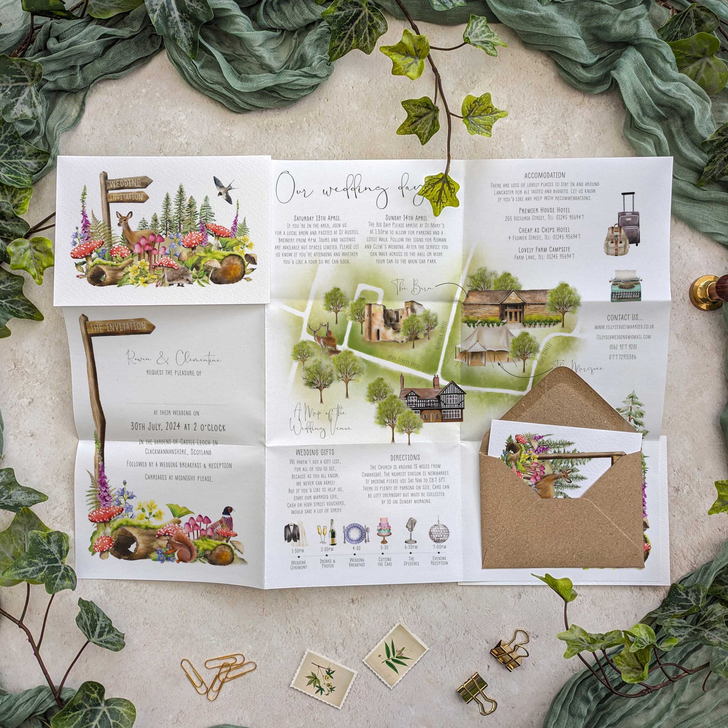 Woodland Animals Wedding Invitation Poster