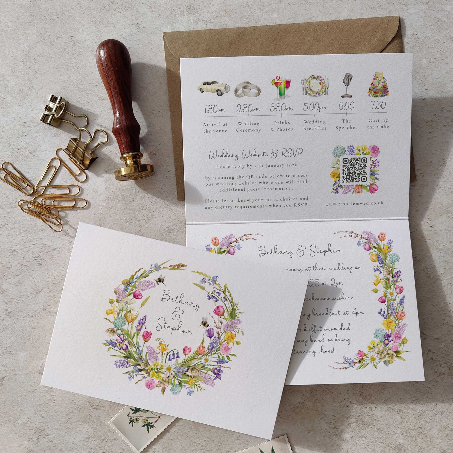 Folded Wedding Invitations