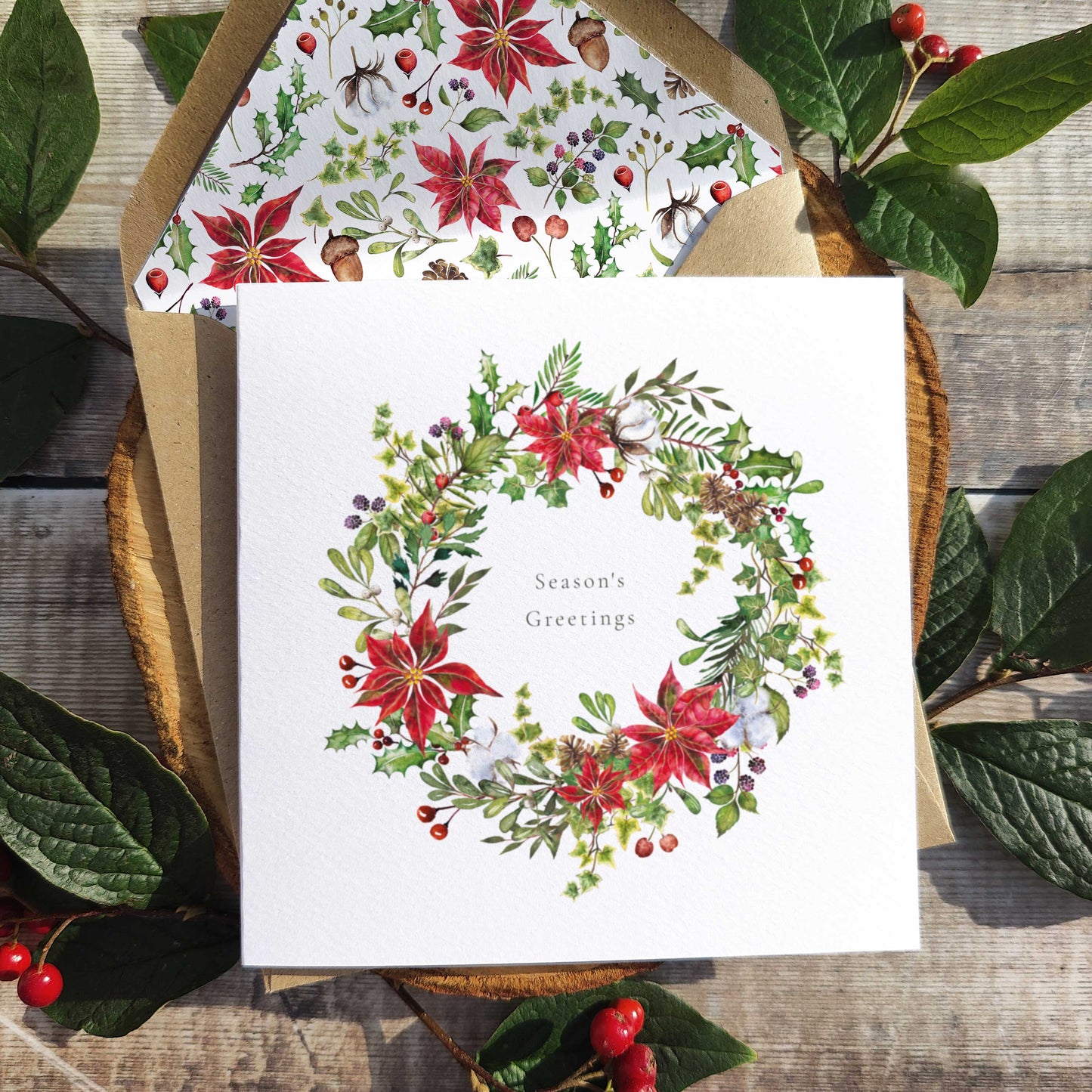 Luxury Botanical Christmas Cards & Envelopes