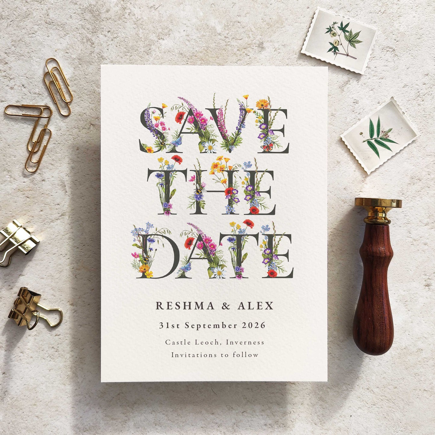 Wildflower Save the Date Digital File