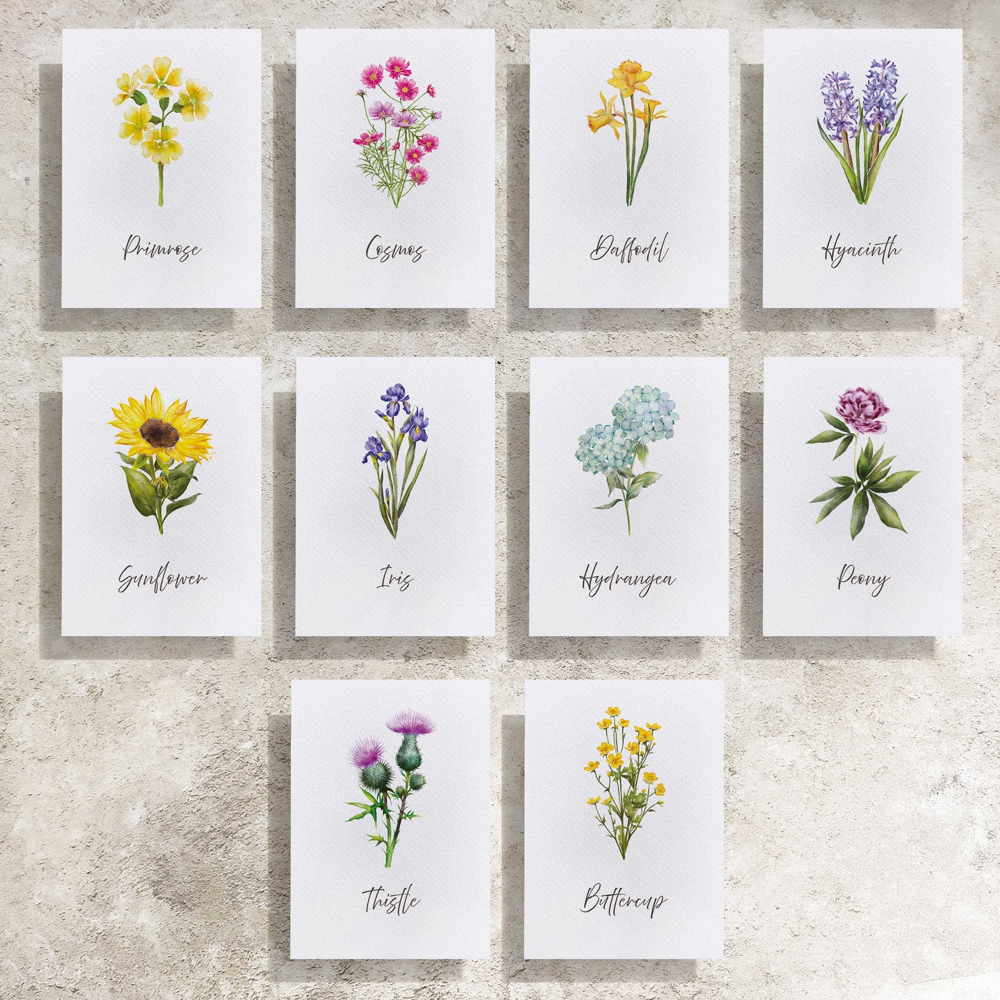 Flower Table Names Digital Files