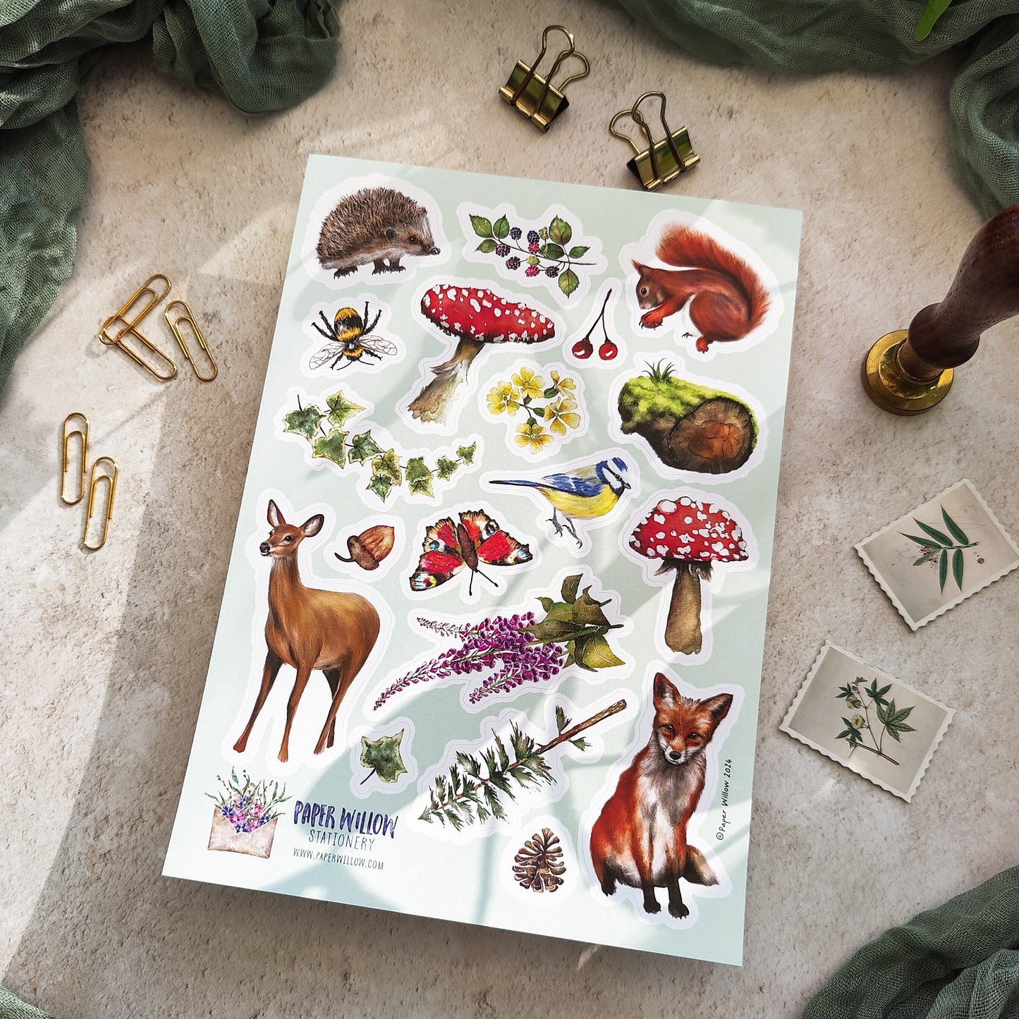 Woodland A5 Vinyl Sticker Sheet