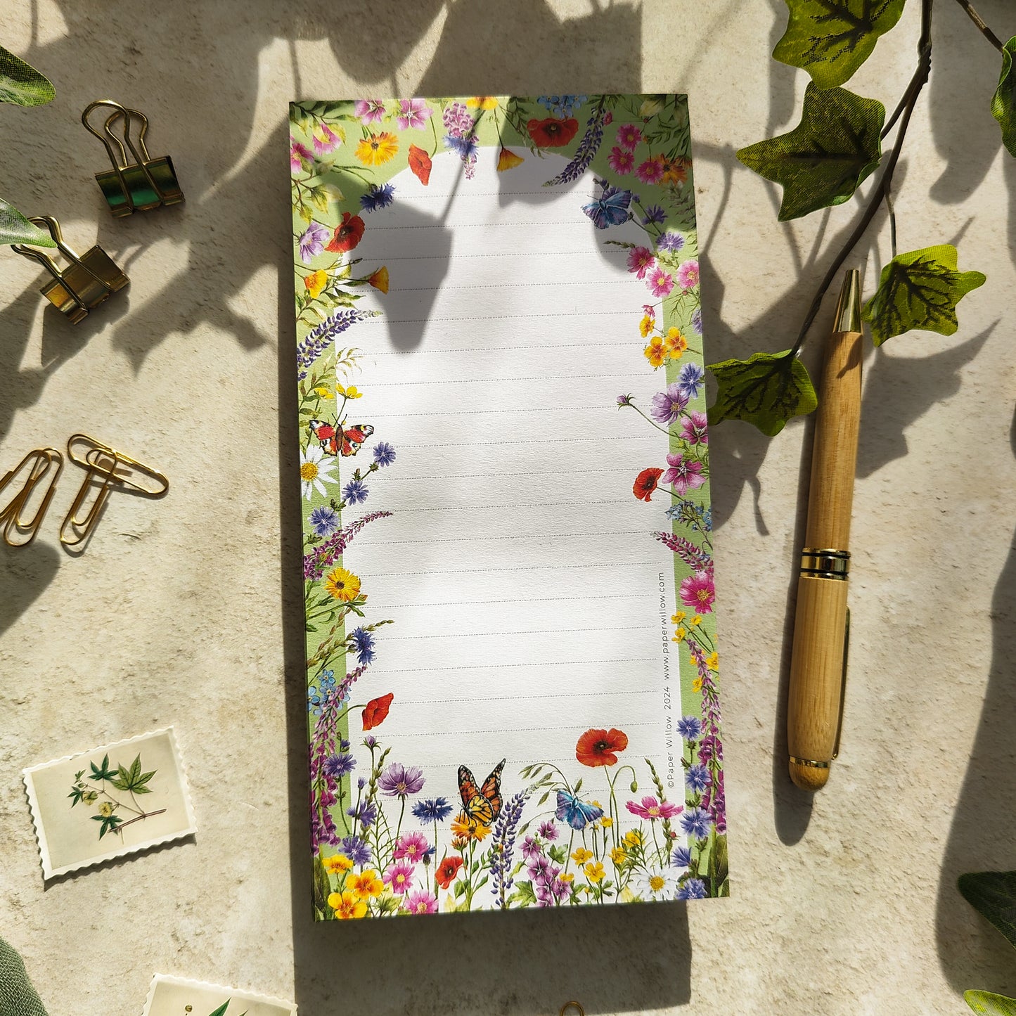 Wildflower Long Notepad