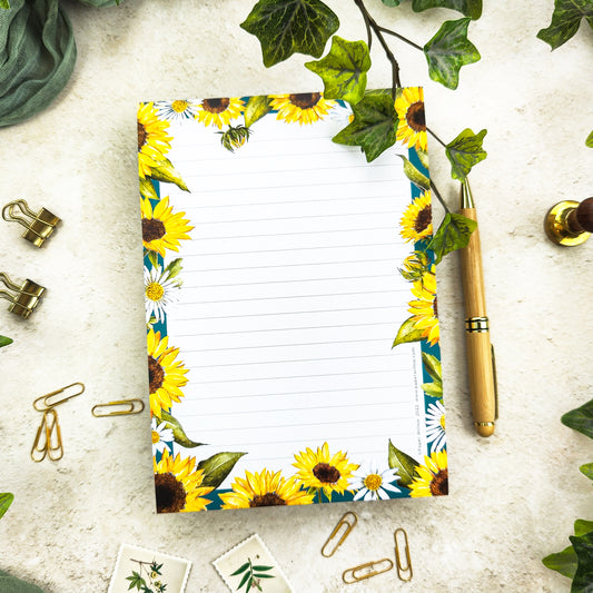 Sunflowers A5 Notepad