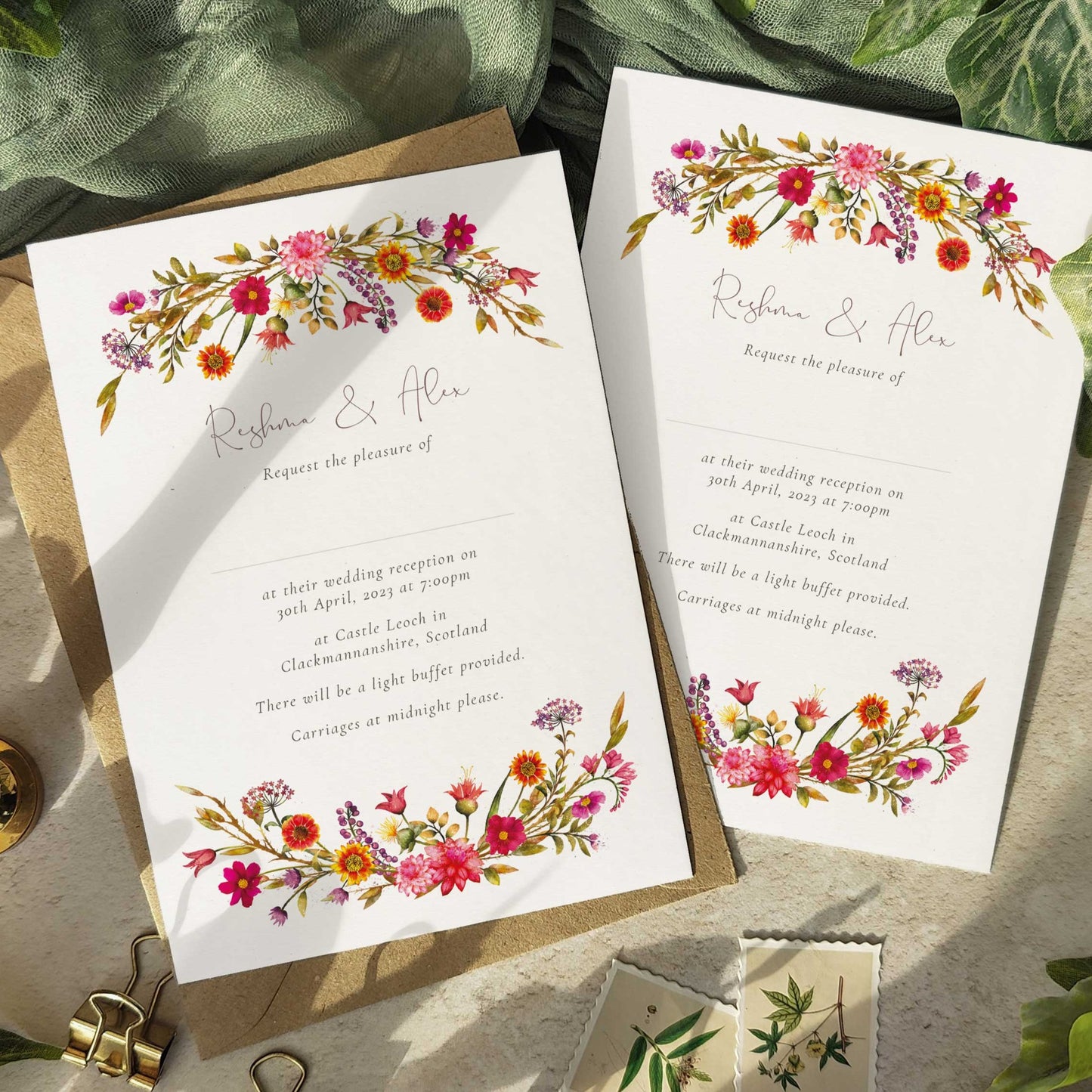 Autumn Floral Evening Invitation