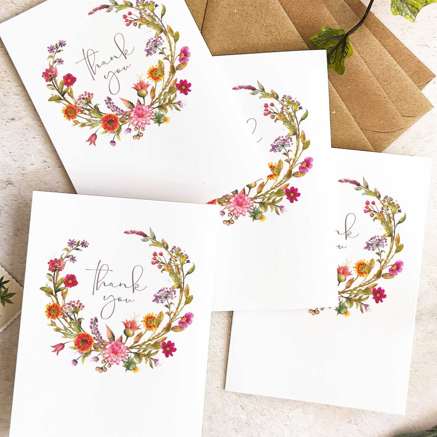 Autumn Floral Thank You Cards