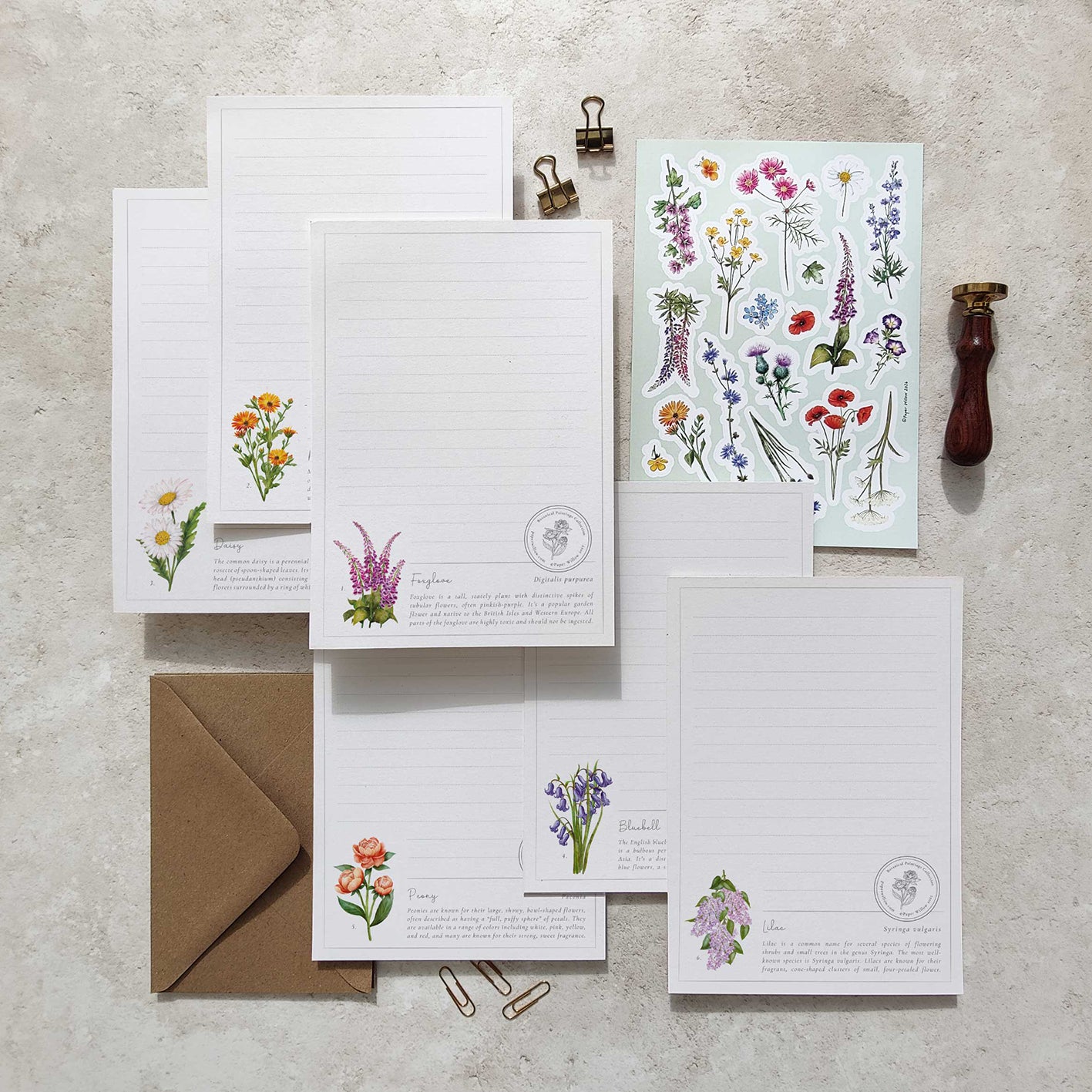 Botanical Letter Writing Set
