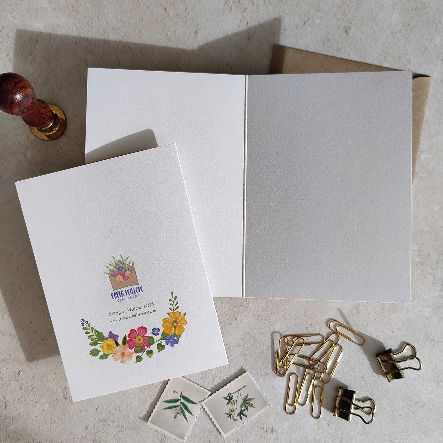 Bright and Colourful Festive Floral Note Cards