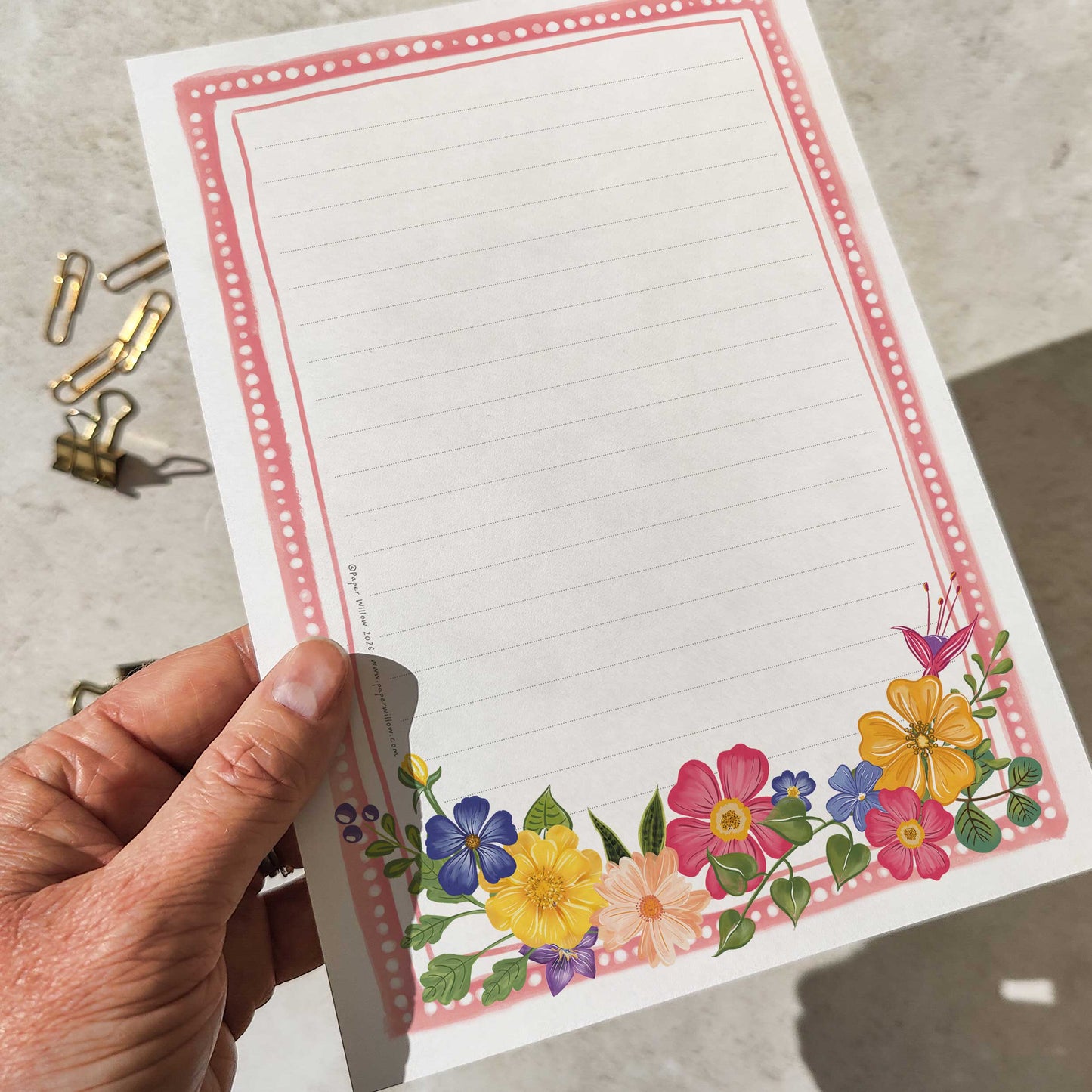 Colourful Flowers Letter Writing Set