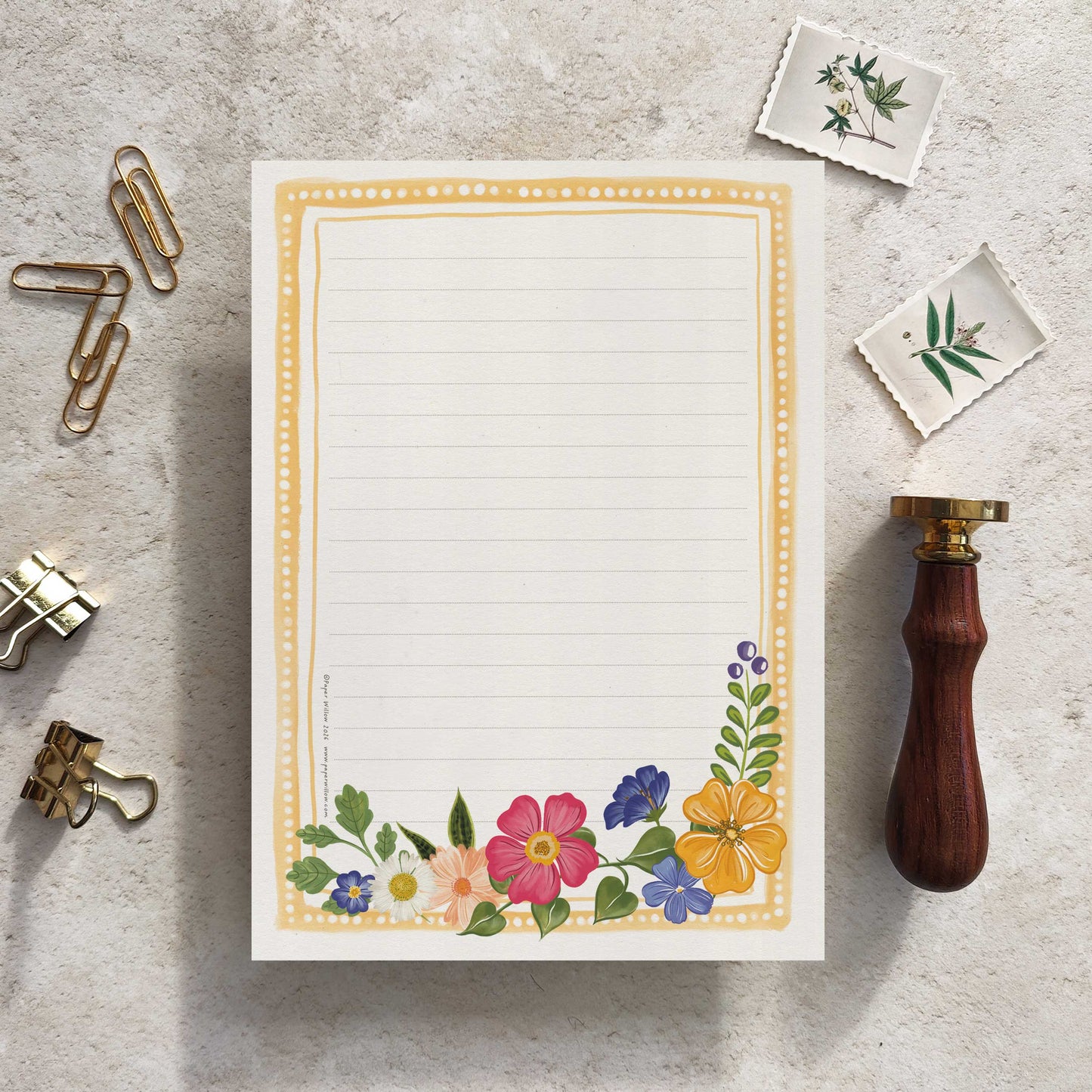 Colourful Flowers Letter Writing Set