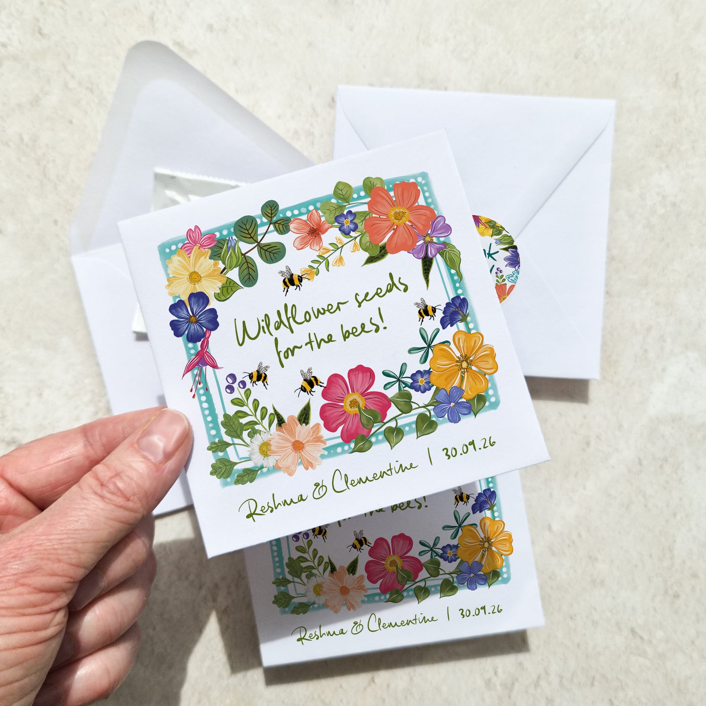 Bright and Colourful Seed Packet Favours (Pack of 10)