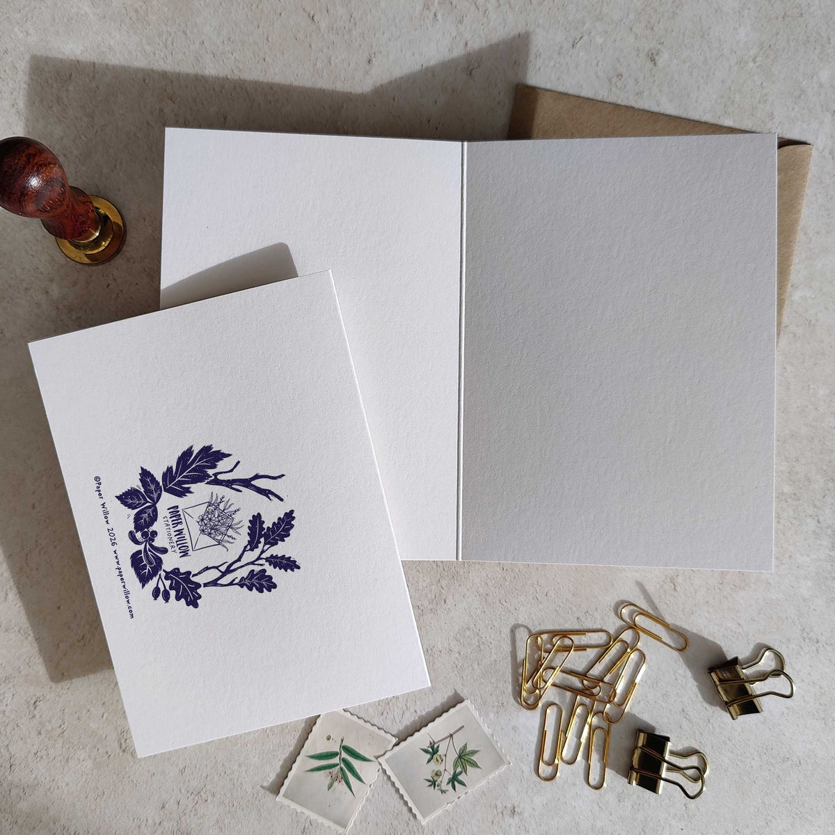 Linocut Christmas Cards annd Envelopes | Choice of Colour