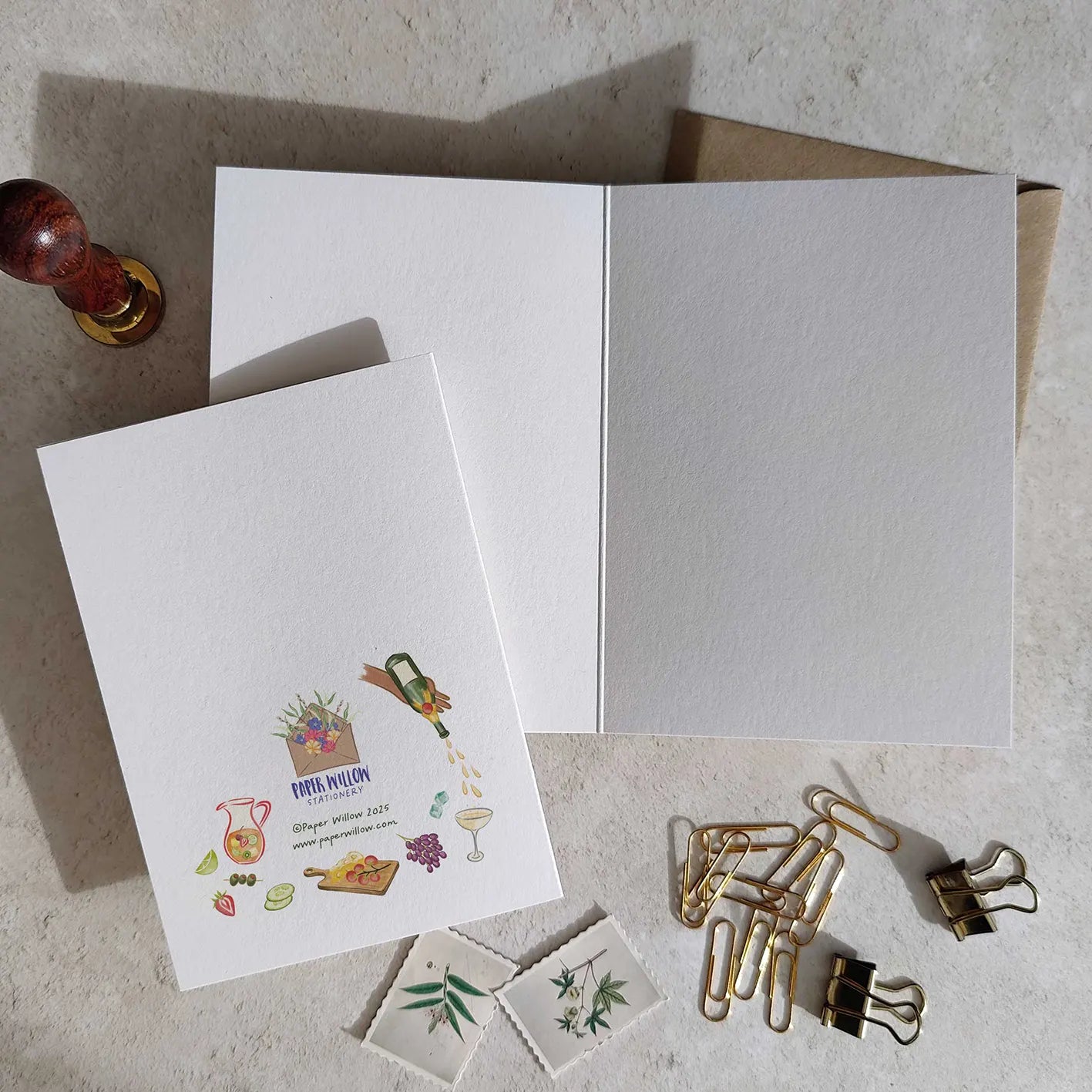 Cheese and Wine Party Note Cards