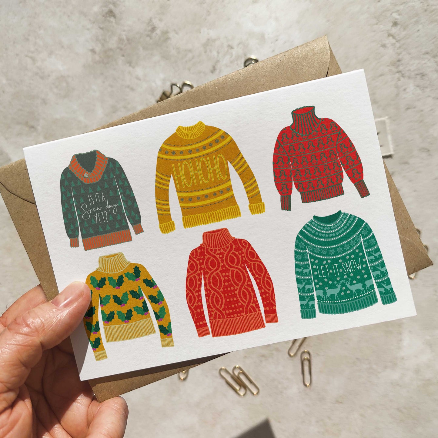 Christmas Jumpers Cards & Envelopes