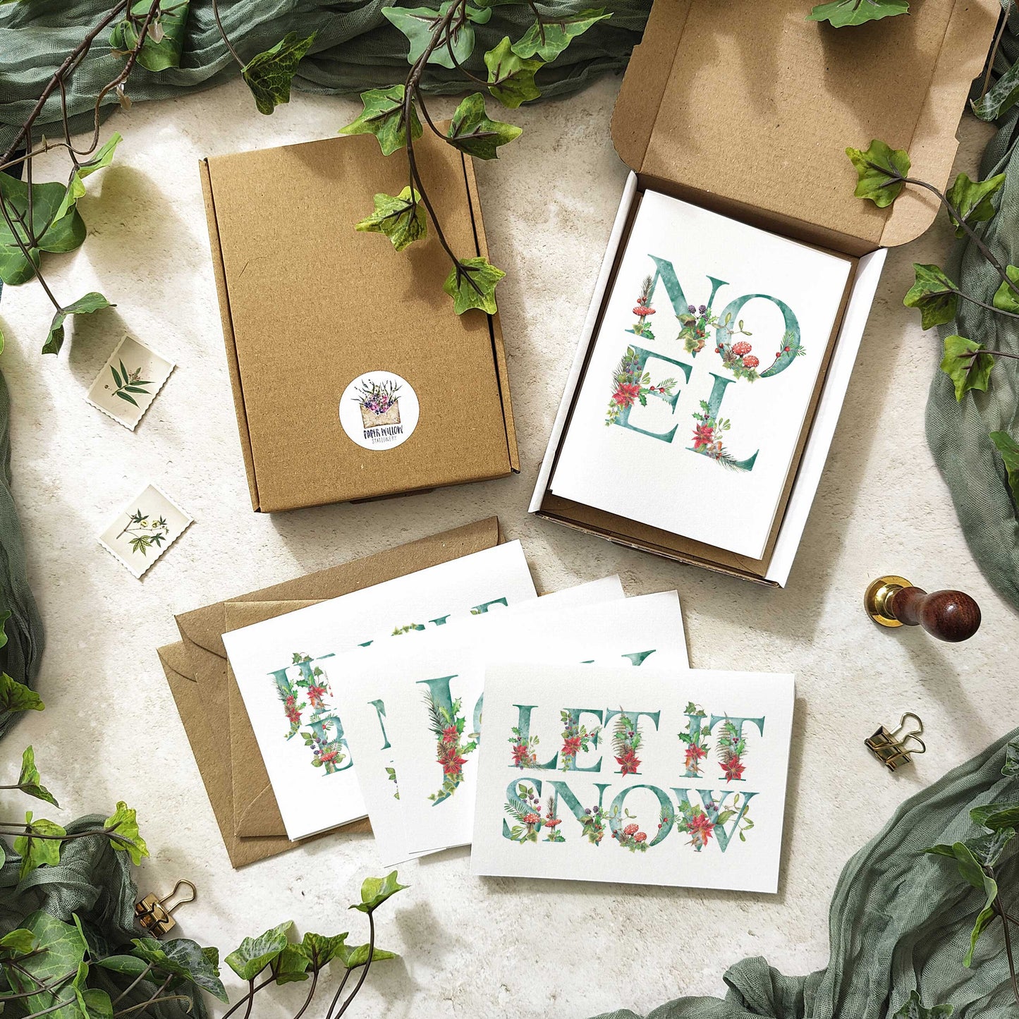 Christmas Letter Cards & Envelopes