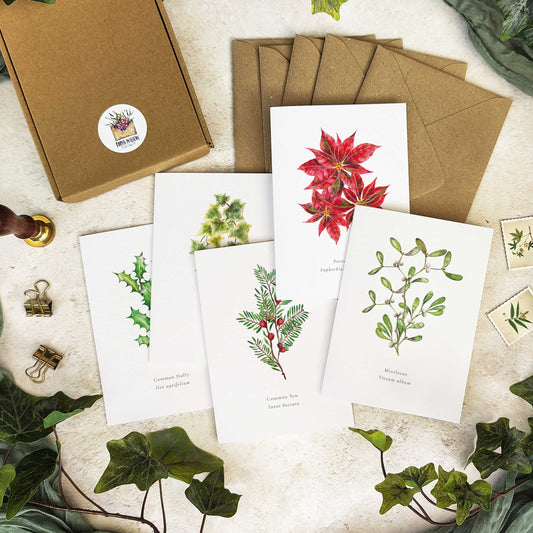 Botanical Individual Paintings Christmas Cards & Envelopes