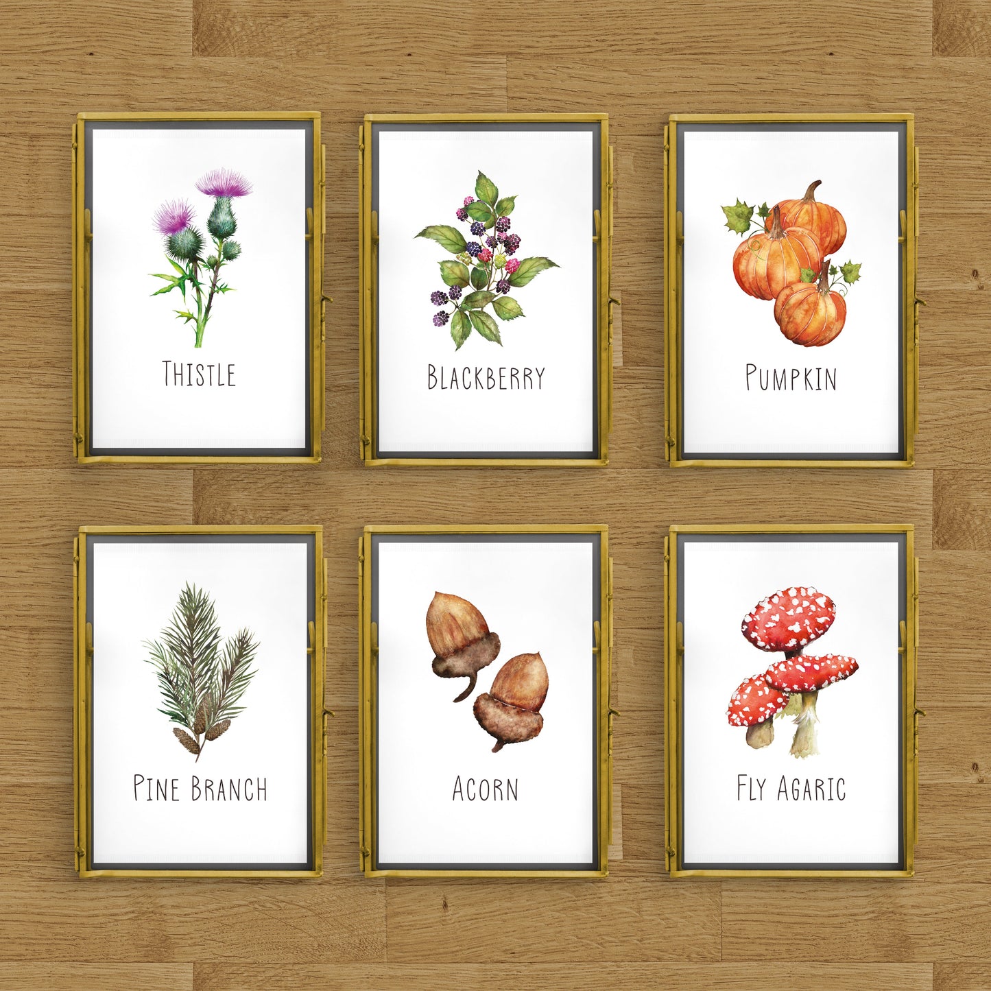 Christmas Watercolour Table Name Cards
