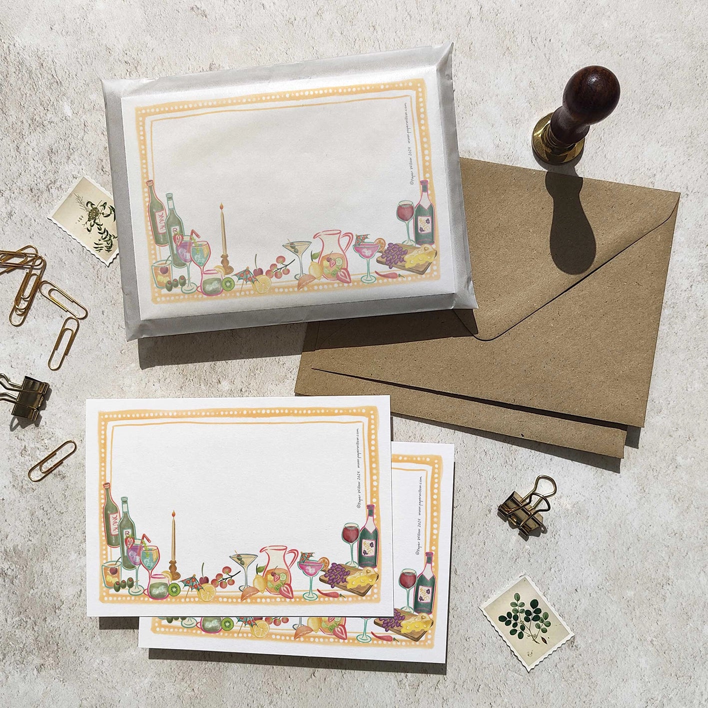 Cocktail Party Notelet Gift Set