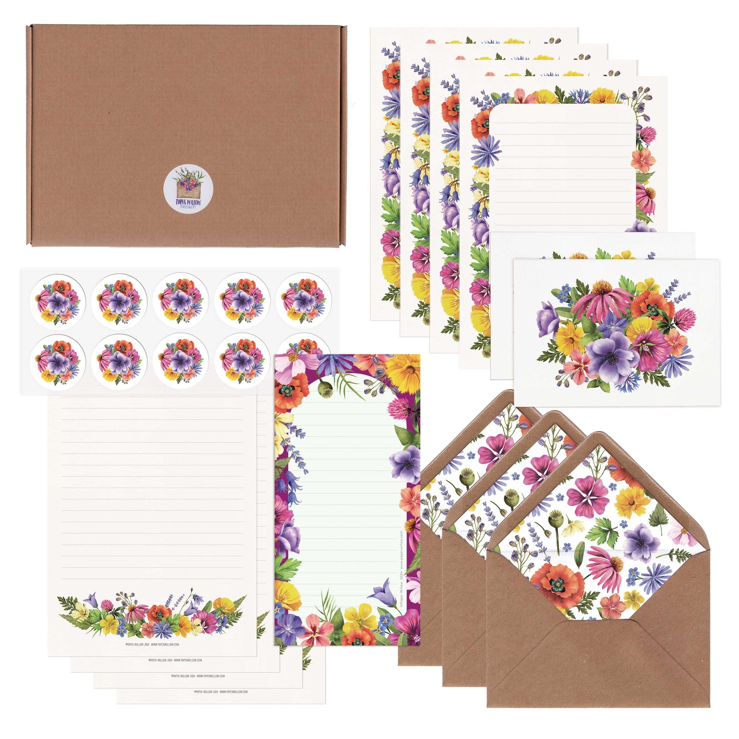 Colourful Flowers Letter Writing Set