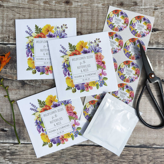 Colourful Flowers Seed Packet Favours (Pack of 10)